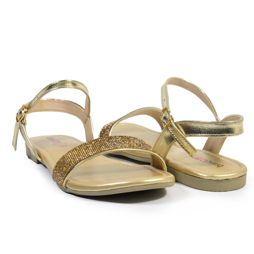 women golden flats ego64
