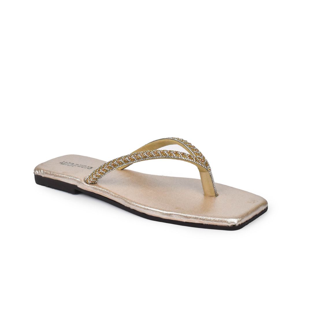 women golden flats n253