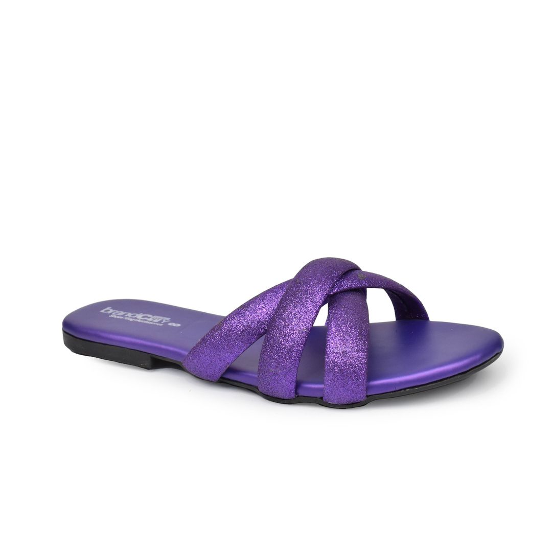 women purple flats t247