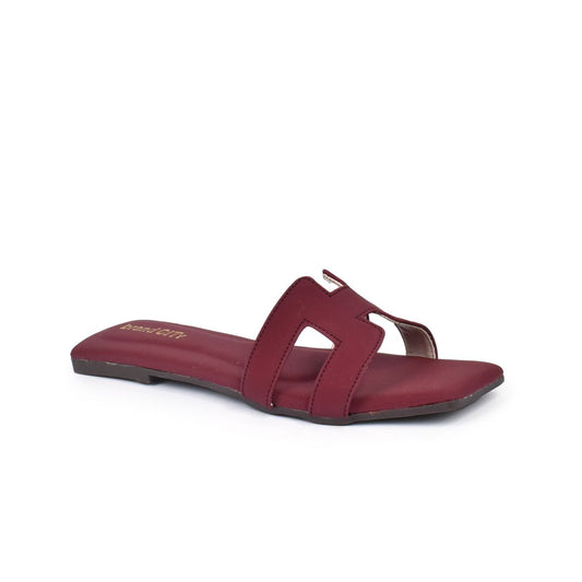 women maroon flats y751